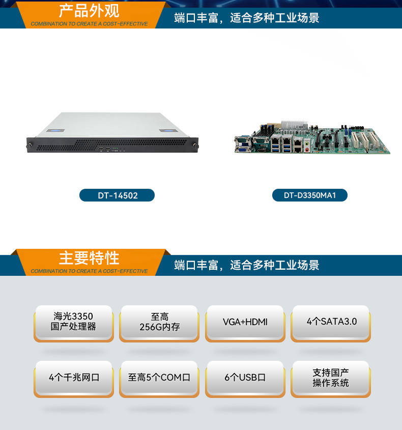 FUN88国产1U工控机,海光3350工业电脑,DT-14502-D3350MA1.jpg